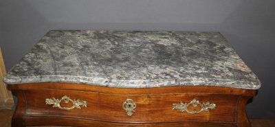 18th-century walnut tomb-shaped commode