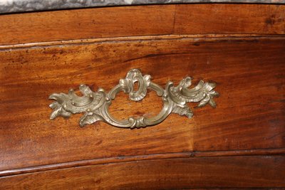 18th-century walnut tomb-shaped commode