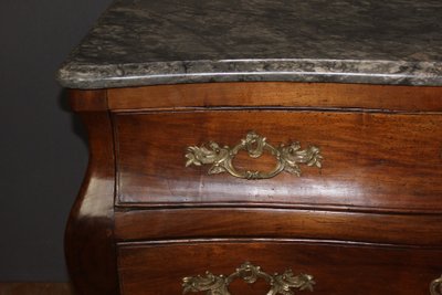 18th-century walnut tomb-shaped commode