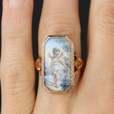 Antiker Miniaturring aus Roségold