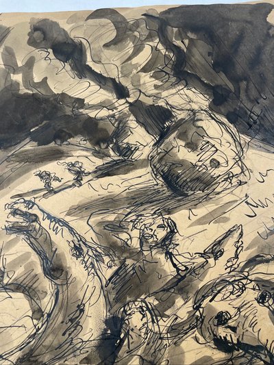 Encre Les chevaux de Léonard Bordes 