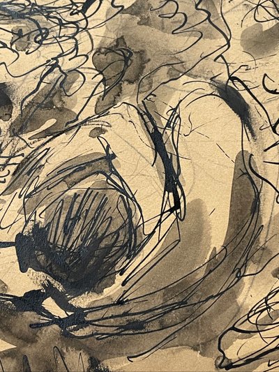 Encre Les chevaux de Léonard Bordes 