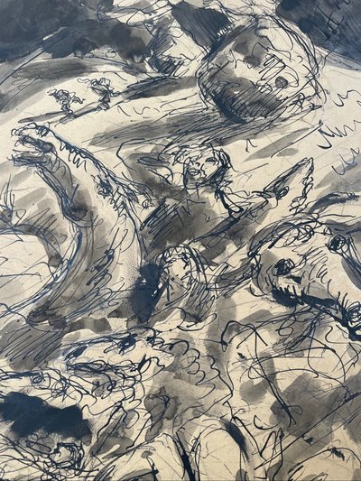 Encre Les chevaux de Léonard Bordes 
