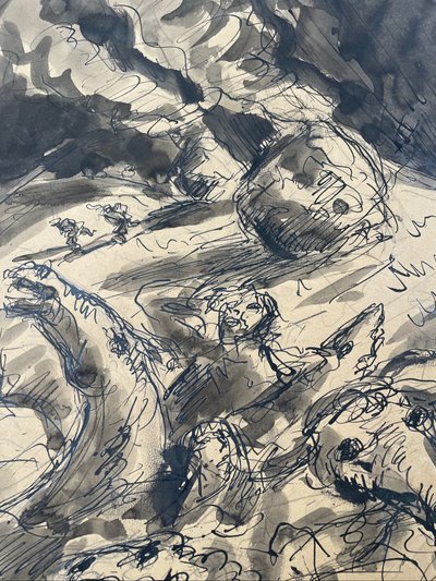Encre Les chevaux de Léonard Bordes 