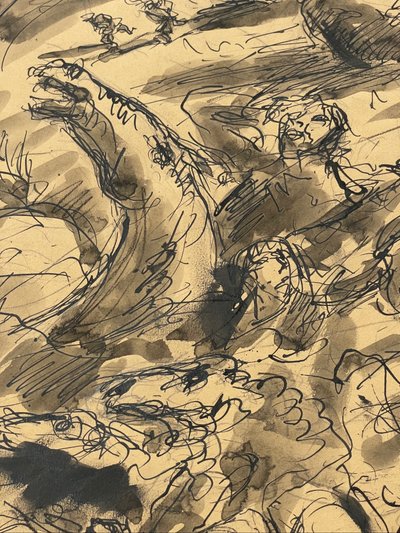 Encre Les chevaux de Léonard Bordes 