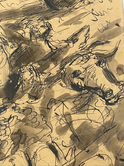 Encre Les chevaux de Léonard Bordes 
