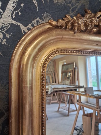 Miroir Louis Philippe à fronton 154 x 98