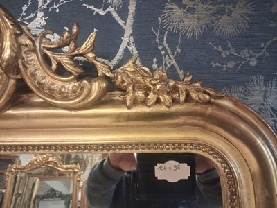 Miroir Louis Philippe à fronton 154 x 98