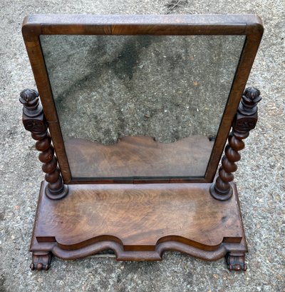 Mahogany cheval mirror