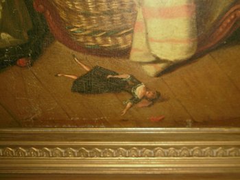 Olio su tavola Nel gusto di Greuze