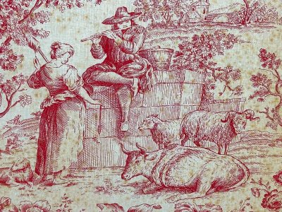 Paravent toile de Jouy