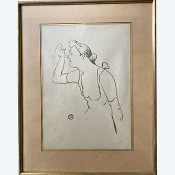 Henri de TOULOUSE-LAUTREC (1864-1901) - Lithographie de Paula BREBION - Café-Concert - 1893