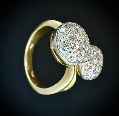 Bague Toi et Moi ornée de 1,50 carats de brillants