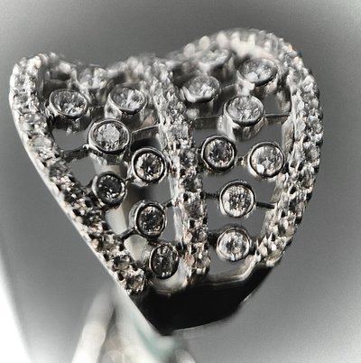 Bague sertie de 1,72 carats de diamants