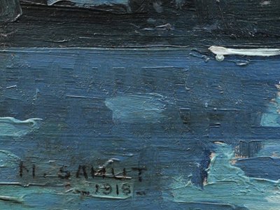 Marcel Sahut, Nocturnal Expressionist Landscape