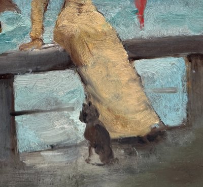 Alfred Stevens (1823-1906) Attributed to - Elegant Woman with Parasol, circa 1870
