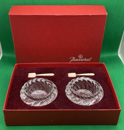 Baccarat crystal salt and pepper shakers