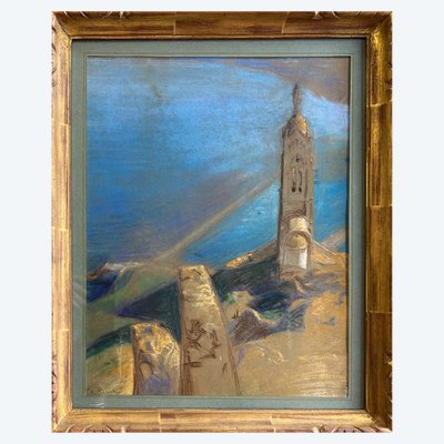 Tableau Edouard Pannetier (1884-1965) Estuaire Port Oran Algérie Orientaliste