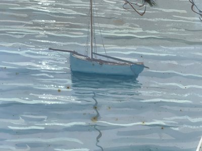 Le voilier en bord de mer 