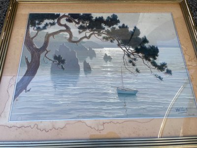 Le voilier en bord de mer 
