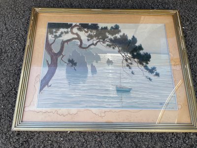 Le voilier en bord de mer 