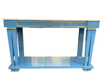 CONSOLE - LACQUER / MARBLE - DLG JANSEN - FRANCE - 20TH CENTURY