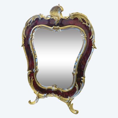 Louis XV mirror with Boulle marquetry frame from the Napoleon III period