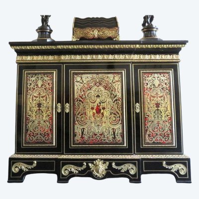 Enfilade 3 Portes Style Louis XIV En Marqueterie Boulle ép Napoléon III