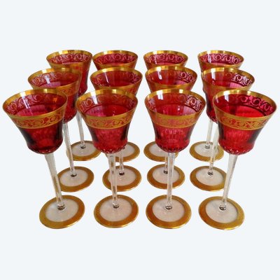 Roemer Rouge in cristallo di Saint Louis  Modello Thistle Oro