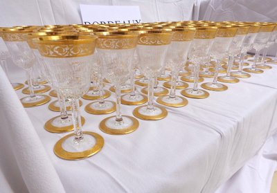 1  Bicchiere da Bordeaux da 14,2 cm in cristallo Saint Louis, modello Thistle Oro