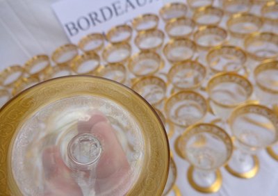 1  Bicchiere da Bordeaux da 14,2 cm in cristallo Saint Louis, modello Thistle Oro