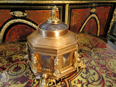 Schmuckkästchen aus Bronze und Boulle-Messing, Napoleon III.