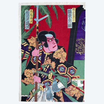 Toyohara Kunichika - Samurai - Kabuki - Stampa giapponese, Ukiyo-e