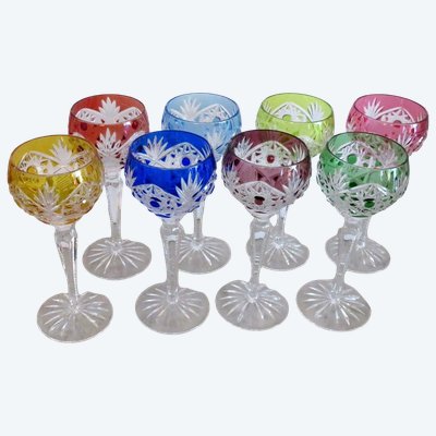 1 bicchiere da acqua o bicchiere "Roemer Parmentier" in cristallo Baccarat Overlay