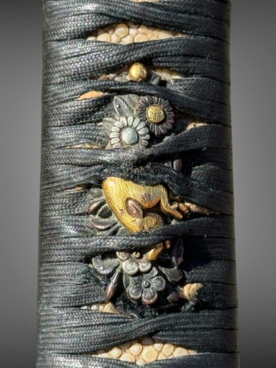 Tanto de samuraï, saya en galuchat - Période Edo (1603-1868).