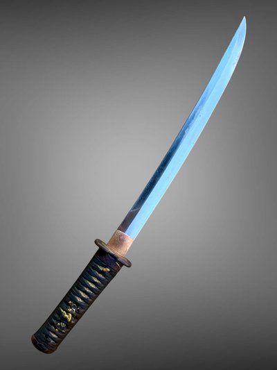 Tanto de samuraï, saya en galuchat - Période Edo (1603-1868).