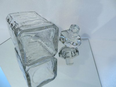Baccarat Crystal Whiskey Decanter, Signed, "Chauny" Model