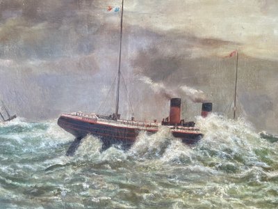 Barca tra le onde in mare