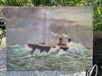 Barca tra le onde in mare
