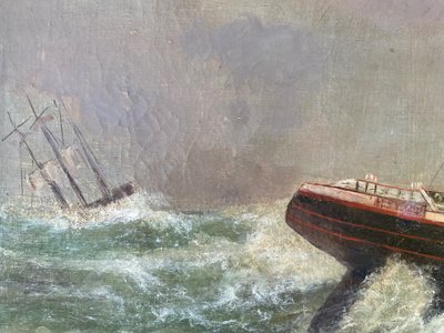 Barca tra le onde in mare