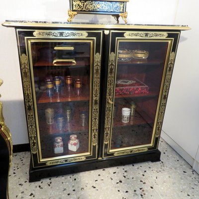 Louis XIV window in 18th century Boulle marquetry
