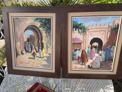 Pair of Orientalist paintings