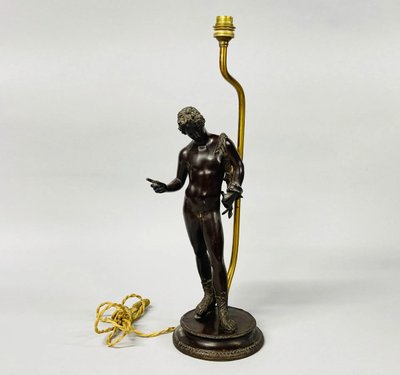 Michele AMODIO (1850-1890?) bronze sculpture "Narcissus" 
