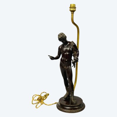  Michele AMODIO (1850-1890?) bronze sculpture "Narcissus" 