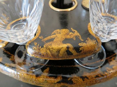 19th-Century Charles X-Era Crystal Liquor Cabinet
