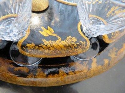 19th-Century Charles X-Era Crystal Liquor Cabinet