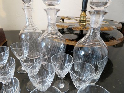 19th-Century Charles X-Era Crystal Liquor Cabinet