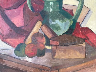 Still life of fruit and jug