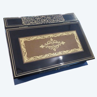 Importante consolle in intarsio Boulle dell'epoca di Napoleone III