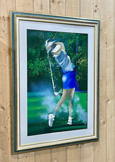 Lithograph by Victor Spahn (1949 - ) Golfer